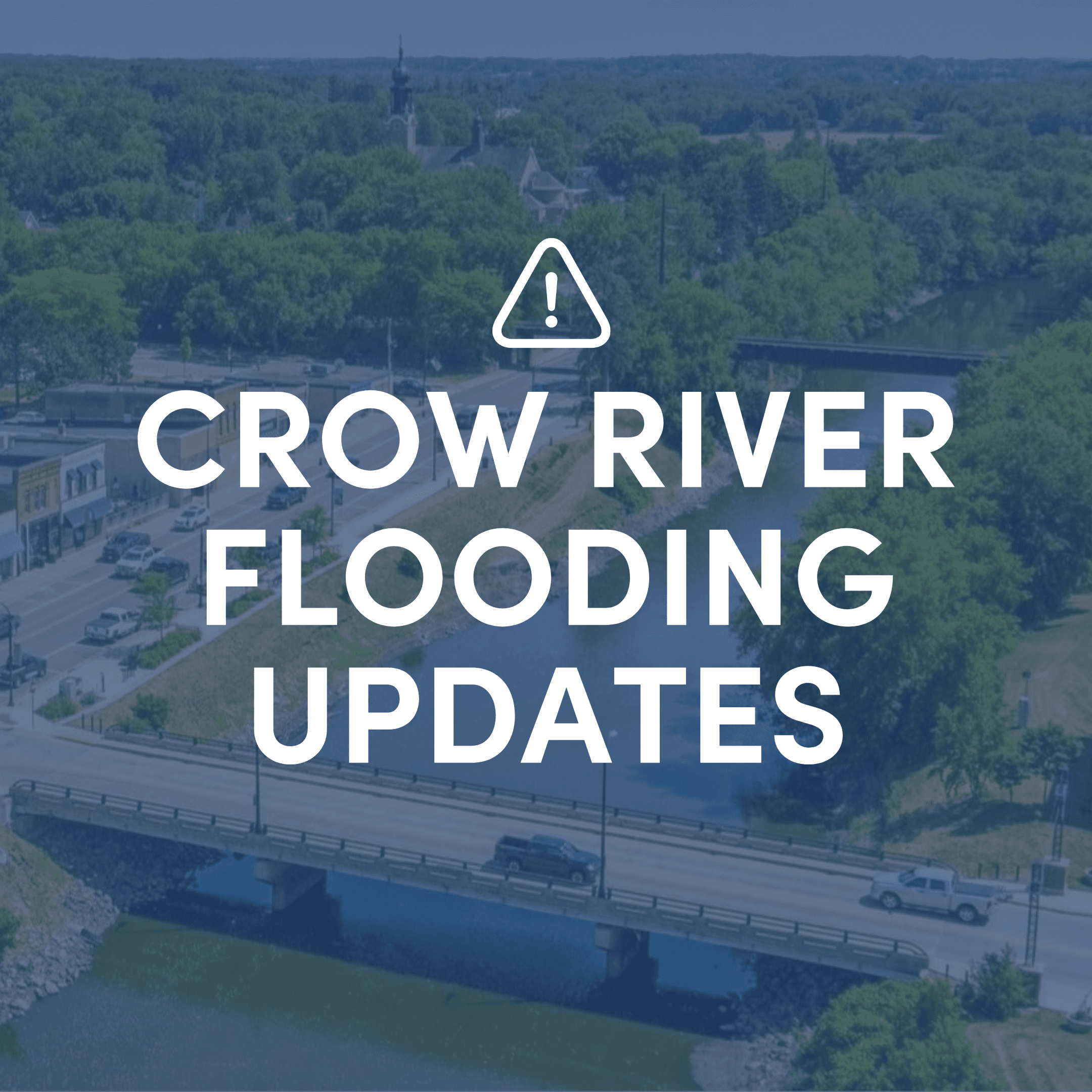 The Crow River with a caption over it that says 