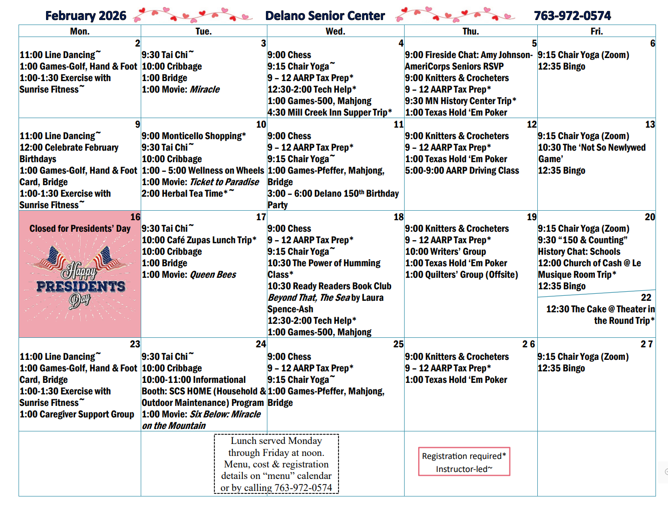 SC - February 2026 Activities Image