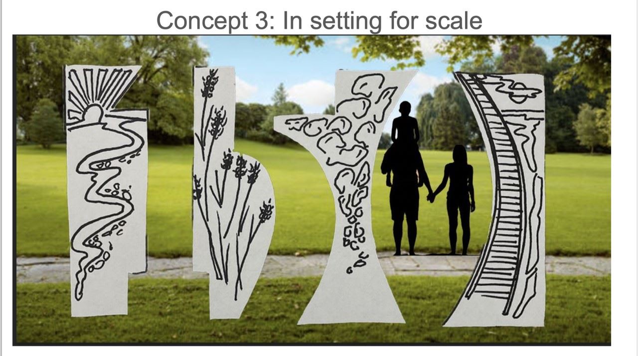 Sesquincentennial Sculpture Sample Drawing 2025